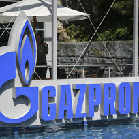Logo ruské energetické společnosti Gazprom.