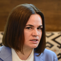 Běloruská politička a aktivistka Svjatlana Cichanouská poskytla 12. května 2022 v Praze rozhovor ČTK.