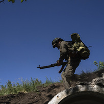 Ukrajinský voják - ilustrační foto.