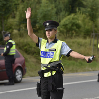 Ilustrační foto - Policisté kontrolují řidiče odjíždějící z festivalu Masters of Rock, 11. července 2022, Vizovice, Zlínsko.