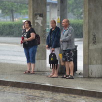 Vydatný déšť po dlouhé době tropických teplot, 26. července 2022, Olomouc. 
