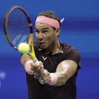 Španělský tenista Rafael Nadal ve 3. kole US Open v New Yorku, 3. září 2022.