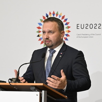 Ministr práce a sociálních věcí Marian Jurečka (na snímku z 13. října 2022).