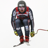 Norský lyžař Aleksander Aamodt Kilde na trati sjezdu ve švýcarském Wengenu 14. ledna 2023.