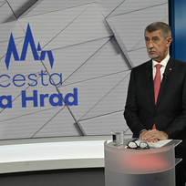 Andrej Babiš na debatě prezidentských kandidátů v televizi Nova, 26. ledna 2023, Praha.