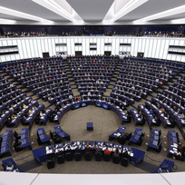 Jednání Evropského parlamentu ve Štrasburku 14. března 2023.
