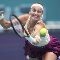 Ilustrační foto - Česká tenistka Petra Kvitová v semifinále turnaje v Miami, 31. března 2023.