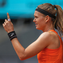 Česká tenistka Marie Bouzková na turnaji v Madridu 30. dubna 2023.