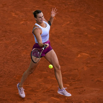Běloruská tenistka Aryna Sabalenková na turnaji v Madridu, 6. května 2023.