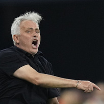 Trenér fotbalistů AS Řím José Mourinho při finálovém utkání Evropské ligy proti Seville, 31. května 2023, Budapešť.