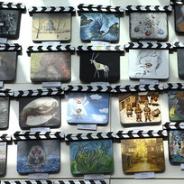 Dražba umělecky ztvárněných filmových klapek na filmovém festivalu pro děti a mládež, 4. června 2023, Zlín. 