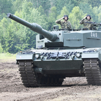 Ilustrační foto - Den pozemního vojska - Bahna 2023, 23. června 2023 Strašice. Tank Leopard 2A4.