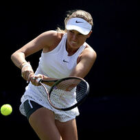 Tenisový turnaj Wimbledon, 3. července 2023, Londýn. Česká tenistka Linda Fruhvirtová v utkání úvodního kola.