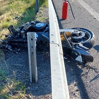 Nehoda motocyklu. Ilustrační foto. 