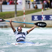 MS ve vodním slalomu 2023 - K1 muži - finále, 23. září 2023. Jiří Prskavec z ČR.