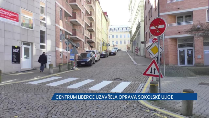 Oprava Sokolské ulice v Liberci opět uzavřela centrum stotisícového města, očekávejte objízdnou trasu