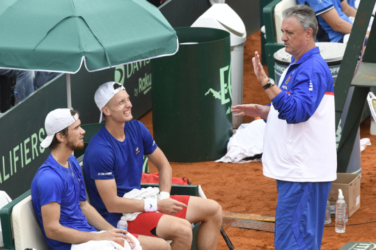 The players will face Australia in the Davis Cup quarter-finals in November