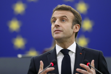 Prezident Emmanuel Macron 19. ledna 2022 na plenárním zasedání Evropského parlamentu představil priority francouzského předsednictví.
