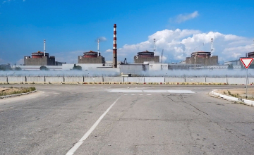 Záporožská jaderná elektrárna na Ukrajině na snímku ze 7. srpna 2022. 