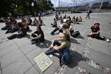 Stávka za klima, kterou uspořádalo studentské ekologické hnutí Fridays for Future, 9. září 2022, Praha.