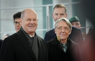 Německý kancléř Olaf Scholz a premiérka Francie Élisabeth Borneová v Berlíně 25. listopadu 2022.