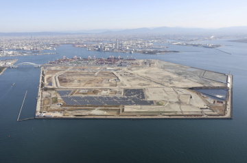 Na leteckém snímku Jumešima, místo konání světové výstavy Expo 2025 v prefektuře Ósaka. 