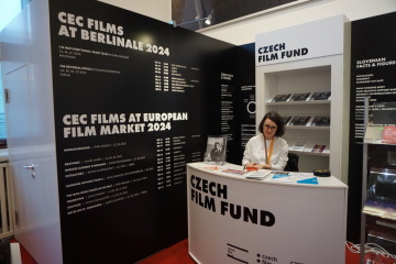 Na snímku z 20. února 2024 český stánek na Evropském filmové trhu (EFM), který se koná společně s filmovým festivalem Berlinale. 